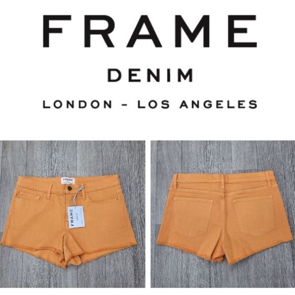 NWT Frame Denim Le Cutoff Shorts in Sundown - Picture 6 of 6